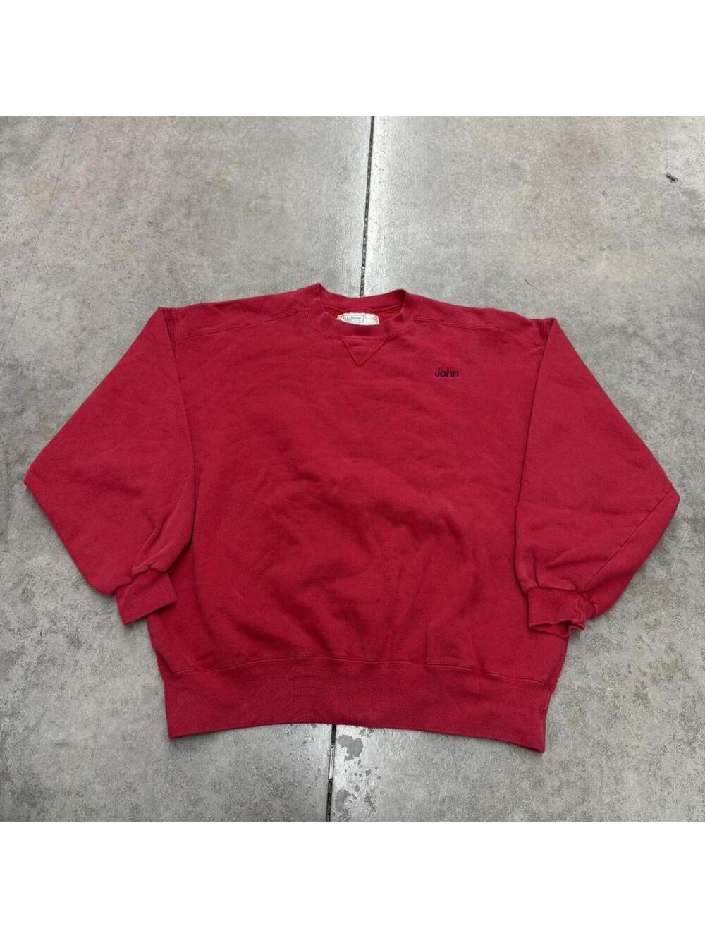 vintage l.l. bean russell athletics red made in usa crewneck size xxl